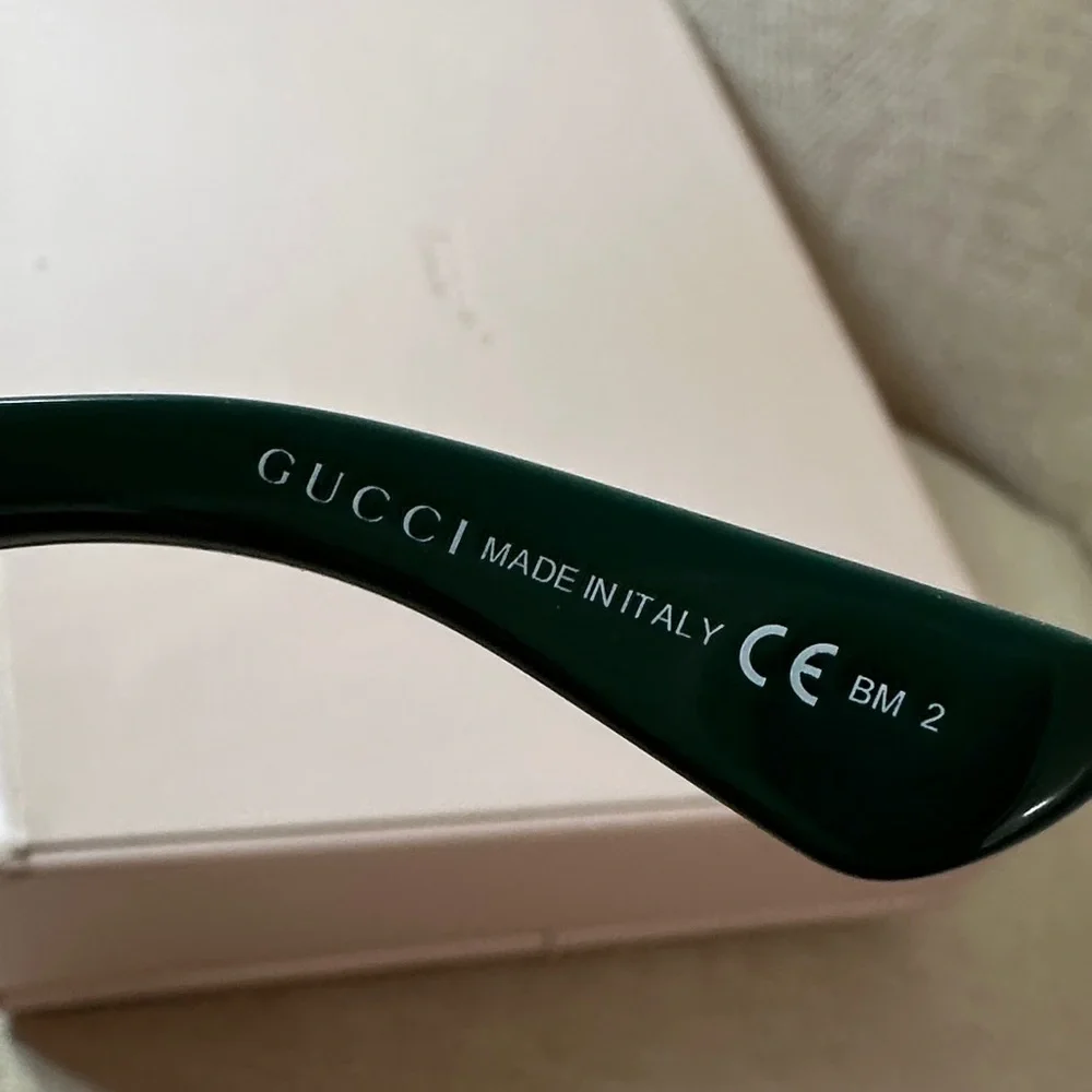 Gucci Glitter Black Green and Red Women's Sunglasses